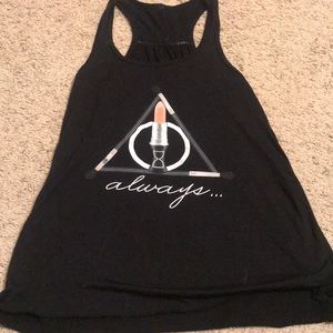 Time LA makeup + Harry Potter racerback tank